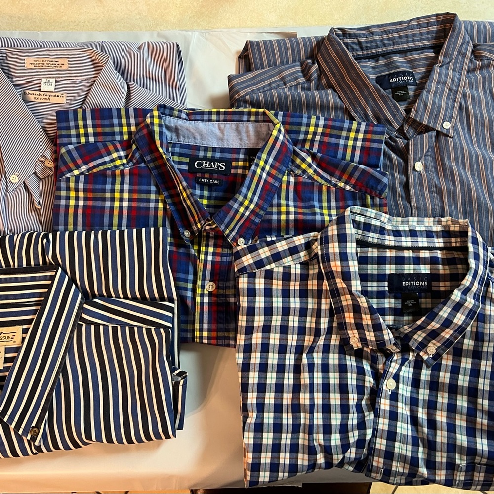 Bundle of 5 3Xl short sleeve button down shirts